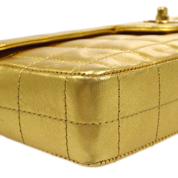 CHANEL 2001 Choco Bar East West Gold Lambskin