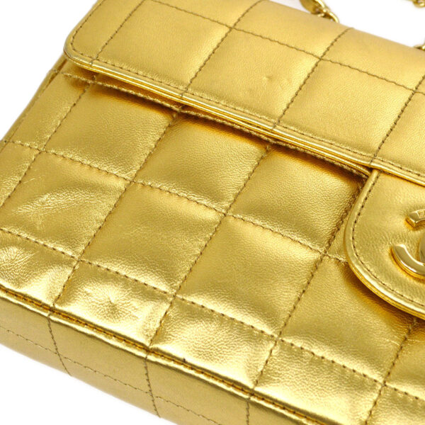 CHANEL 2001 Choco Bar East West Gold Lambskin