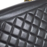 CHANEL 1991-1994 CC Flap Maxi Black Lambskin