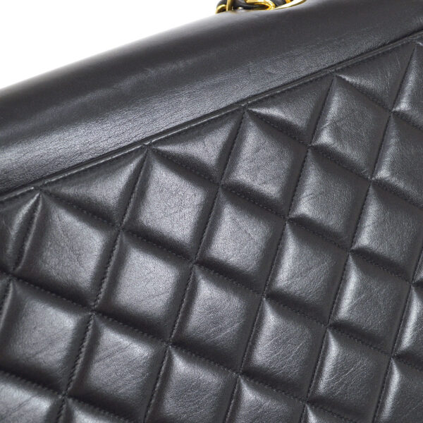 CHANEL 1991-1994 CC Flap Maxi Black Lambskin