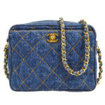 CHANEL 1998 Pocket Camera Bag Mini Denim