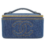 CHANEL 1997 Timeless Vanity Handbag Denim