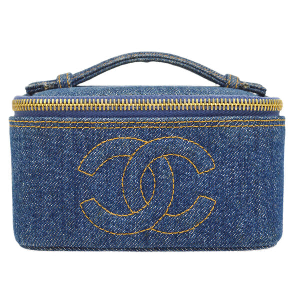 CHANEL 1997 Timeless Vanity Handbag Denim