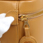 CHANEL 2005-2006 Timeless Vanity Handbag Beige Caviar