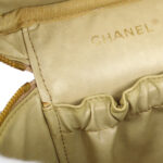 CHANEL 2005-2006 Timeless Vanity Handbag Beige Caviar