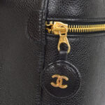 CHANEL 1994-1996 Timeless Vanity Handbag Black Caviar