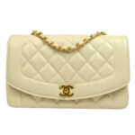 CHANEL * 1994-1996 Diana Flap Medium Ivory Caviar