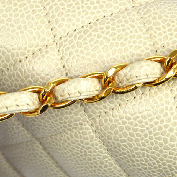 CHANEL * 1994-1996 Diana Flap Medium Ivory Caviar