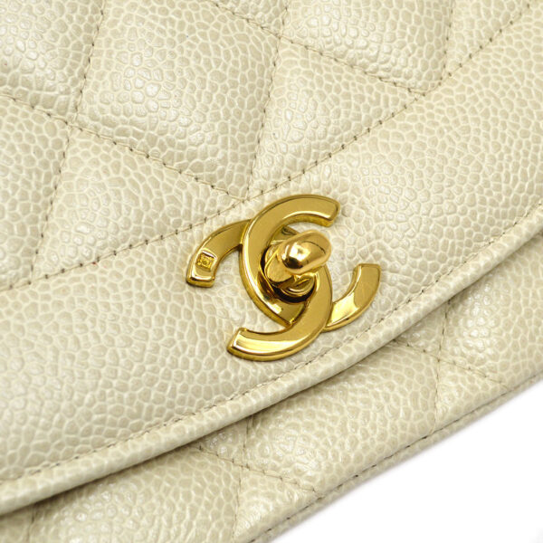 CHANEL * 1994-1996 Diana Flap Medium Ivory Caviar