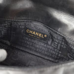 CHANEL 2003-2004 Camellia Choco Bar Shoulder Bag Mini Black Lambskin