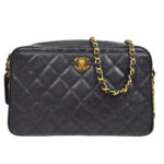 CHANEL 1994-1996 Camera Bag Large Black Caviar