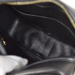 CHANEL 1991-1994 Chevron Pocket Camera Bag Mini Black Lambskin