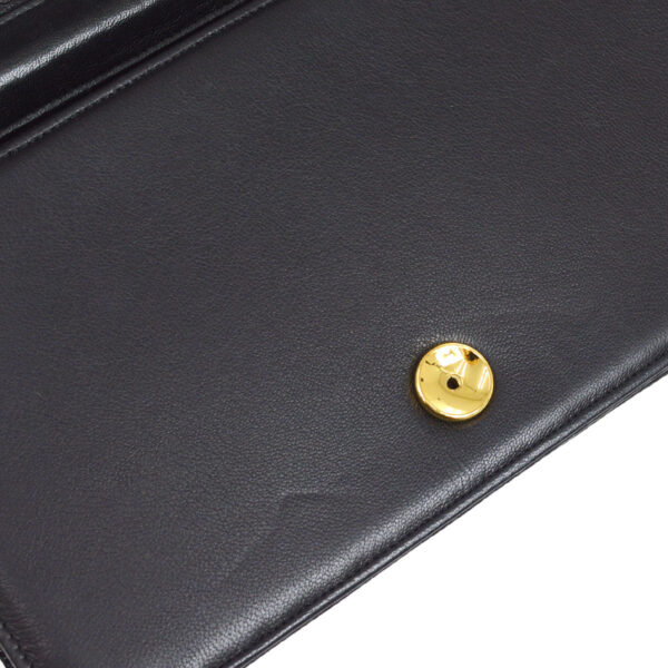 CHANEL * 1986-1988 Pushlock Full Flap Small Black Lambskin
