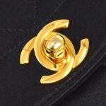 CHANEL 1991-1994 Diana Flap Mini Black Satin