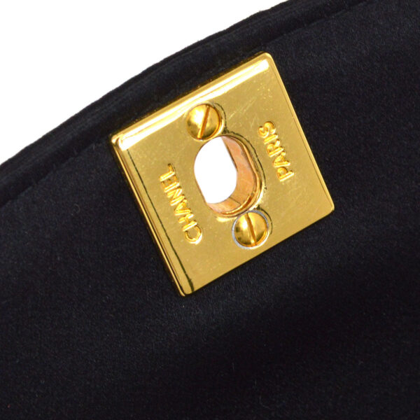 CHANEL 1991-1994 Diana Flap Mini Black Satin