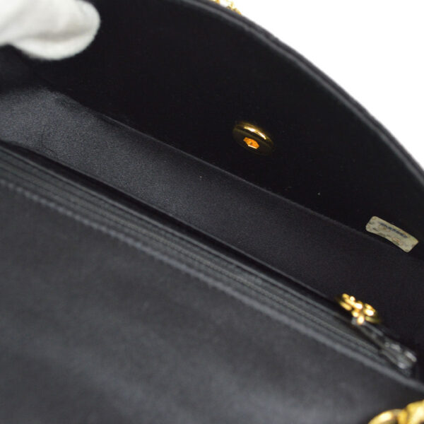 CHANEL 1991-1994 Diana Flap Mini Black Satin