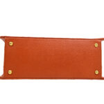 CHANEL 1997-1999 Sellier Flap Shoulder Bag Medium Orange Caviar