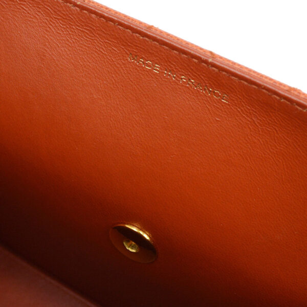 CHANEL 1997-1999 Sellier Flap Shoulder Bag Medium Orange Caviar