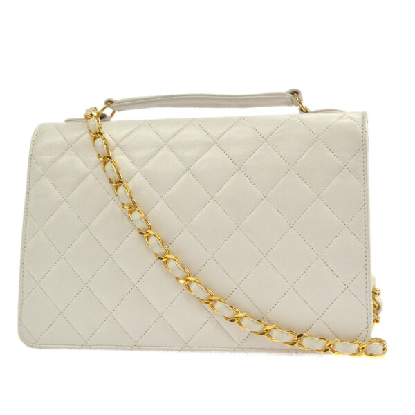 CHANEL 1989-1991 Double Turnlock 2way Handbag