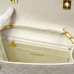 CHANEL 1989-1991 Double Turnlock 2way Handbag