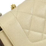 CHANEL * 1996-1997 Tall Diana Flap Medium Ivory Caviar