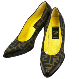 Fendi * Brown Zucca Shoes Pumps #36