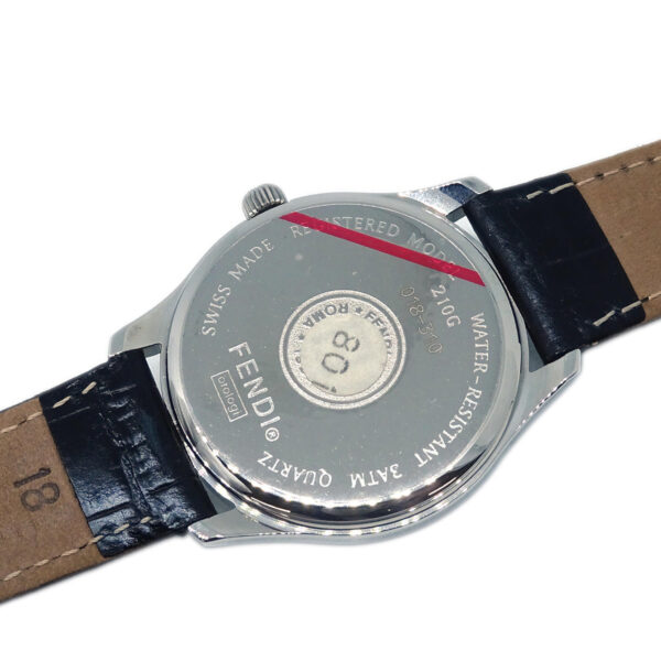 Fendi 210G Watch Black SS Leather
