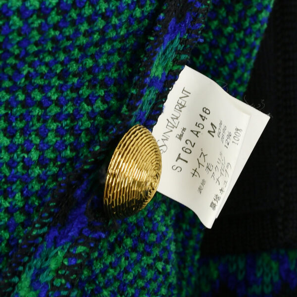 Yves Saint Laurent Setup Suit Jacket Skirt Blue #M