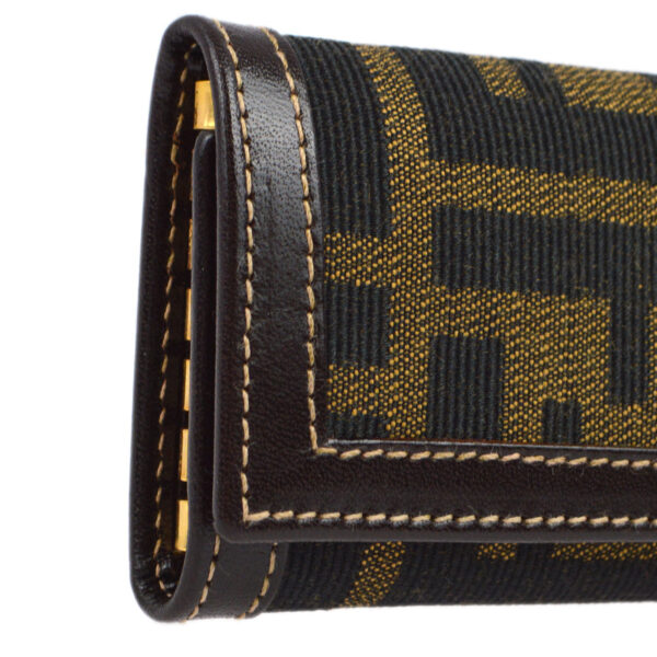 Fendi Brown Zucca Six Hook Key Case Small New