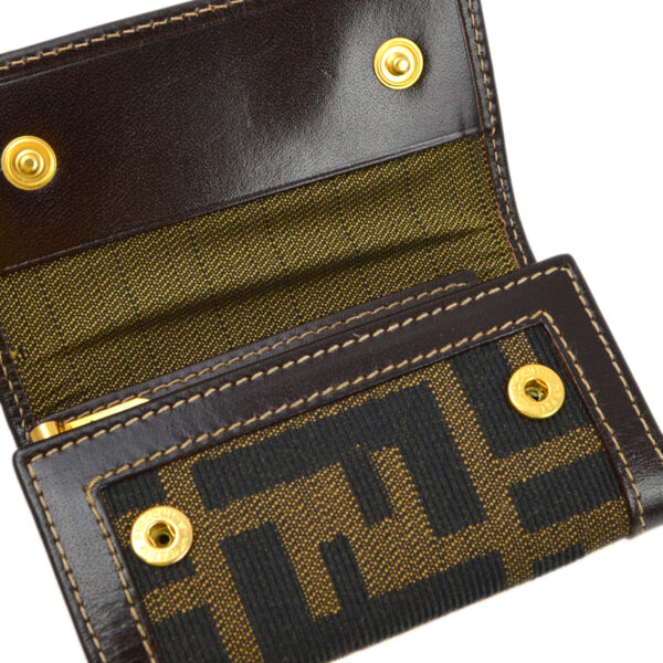 Fendi Brown Zucca Six Hook Key Case Small New