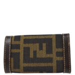 Fendi Brown Zucca Six Hook Key Case Small New
