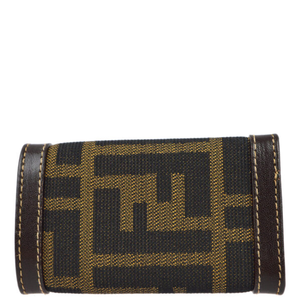 Fendi Brown Zucca Six Hook Key Case Small New