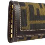 Fendi Brown Zucca Six Hook Key Case Small New