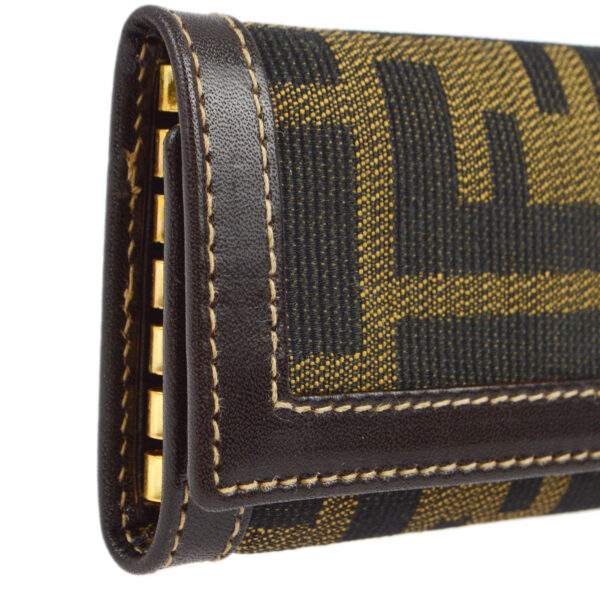 Fendi Brown Zucca Six Hook Key Case Small New