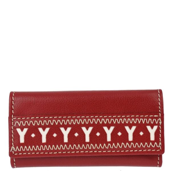 Yves Saint Laurent Red Four Hook Key Case Small New