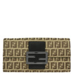 Fendi Brown Zucchino Wallet Purse
