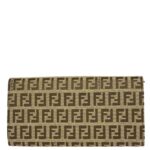 Fendi Brown Zucchino Wallet Purse