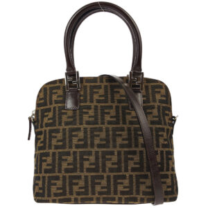 Fendi * Brown Zucca 2way Tote Handbag