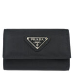 Prada Black Six Hook Key Case Small New
