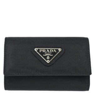 Prada Black Six Hook Key Case Small New