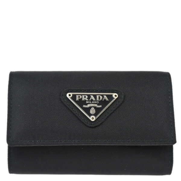 Prada Black Six Hook Key Case Small New