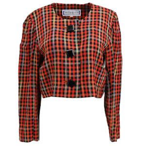 Yves Saint Laurent Collarless Jacket Red #M