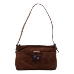 Fendi Mamma Bucket One Shoulder Bag Brown Canvas Leather