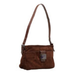 Fendi Mamma Bucket One Shoulder Bag Brown Canvas Leather
