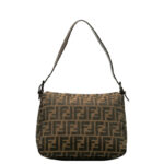 Fendi One-Shoulder Bag Handbag Brown Leather  Fendi