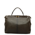 Fendi Handbag 8BN210 Brown Leather  Fendi
