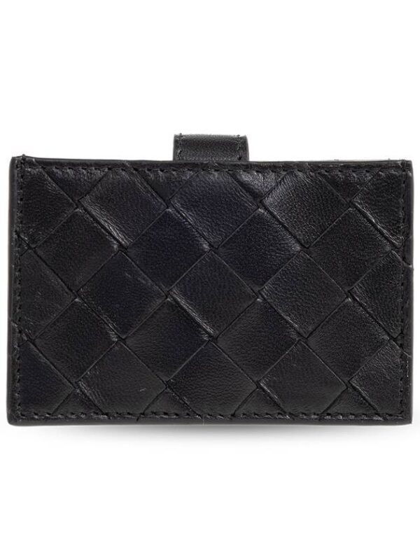 Bottega Veneta Intrecciato Accordion Card Wallet Black