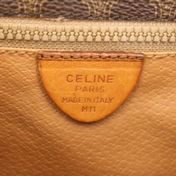 CELINE Macadam Canvas Circle logo Shoulder Bag Brown  26659