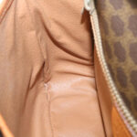 CELINE Macadam Canvas Circle logo Shoulder Bag Brown  26659