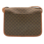 CELINE Macadam Canvas Circle logo Shoulder Bag Brown  26659